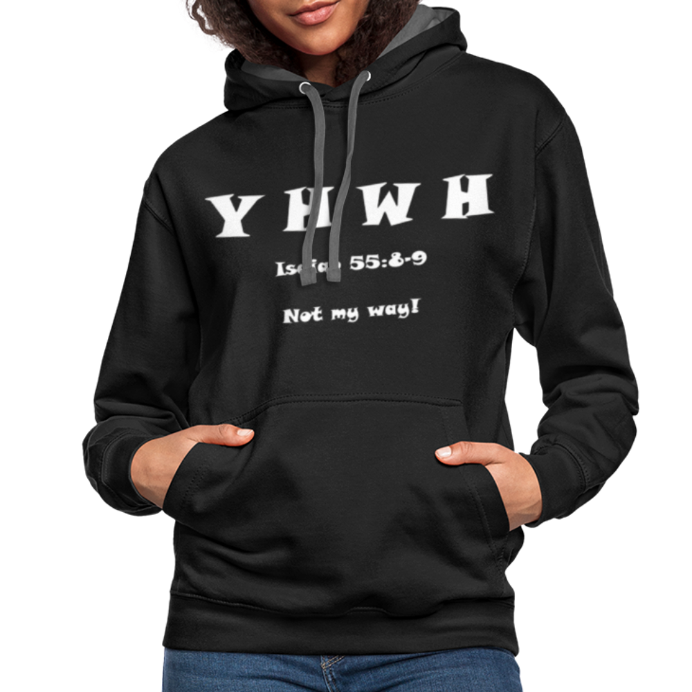 Contrast Hoodie - black/asphalt