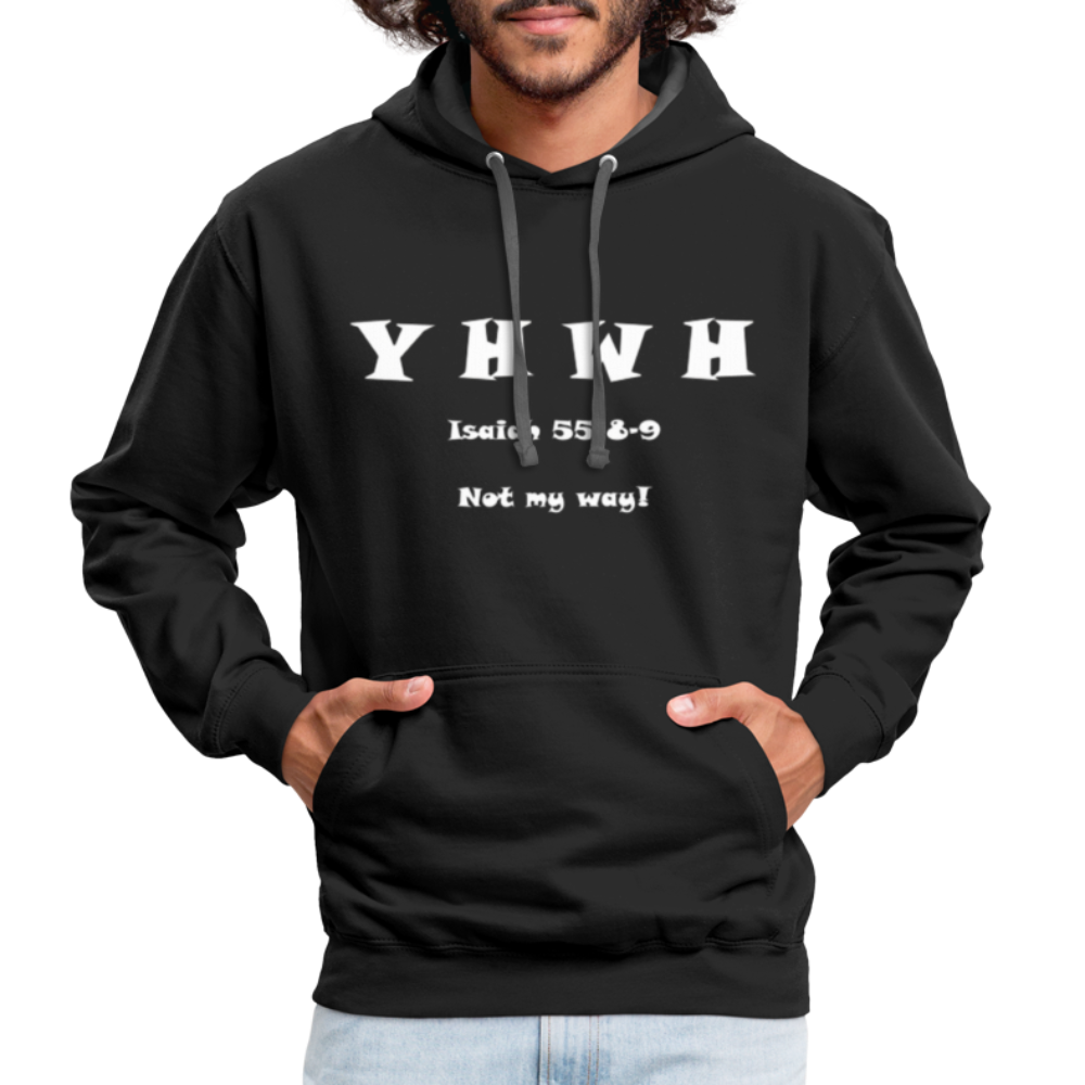 Contrast Hoodie - black/asphalt