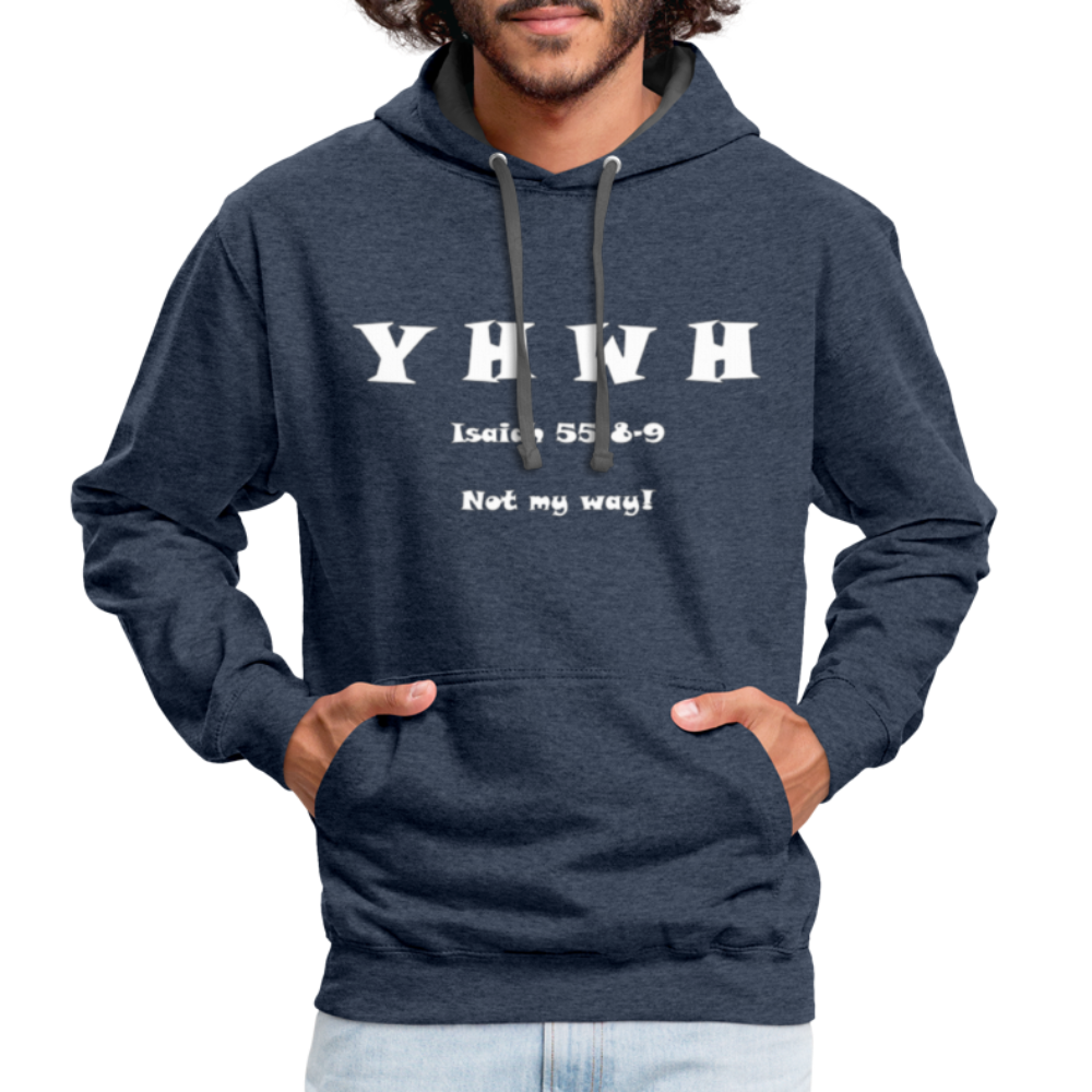 Contrast Hoodie - indigo heather/asphalt