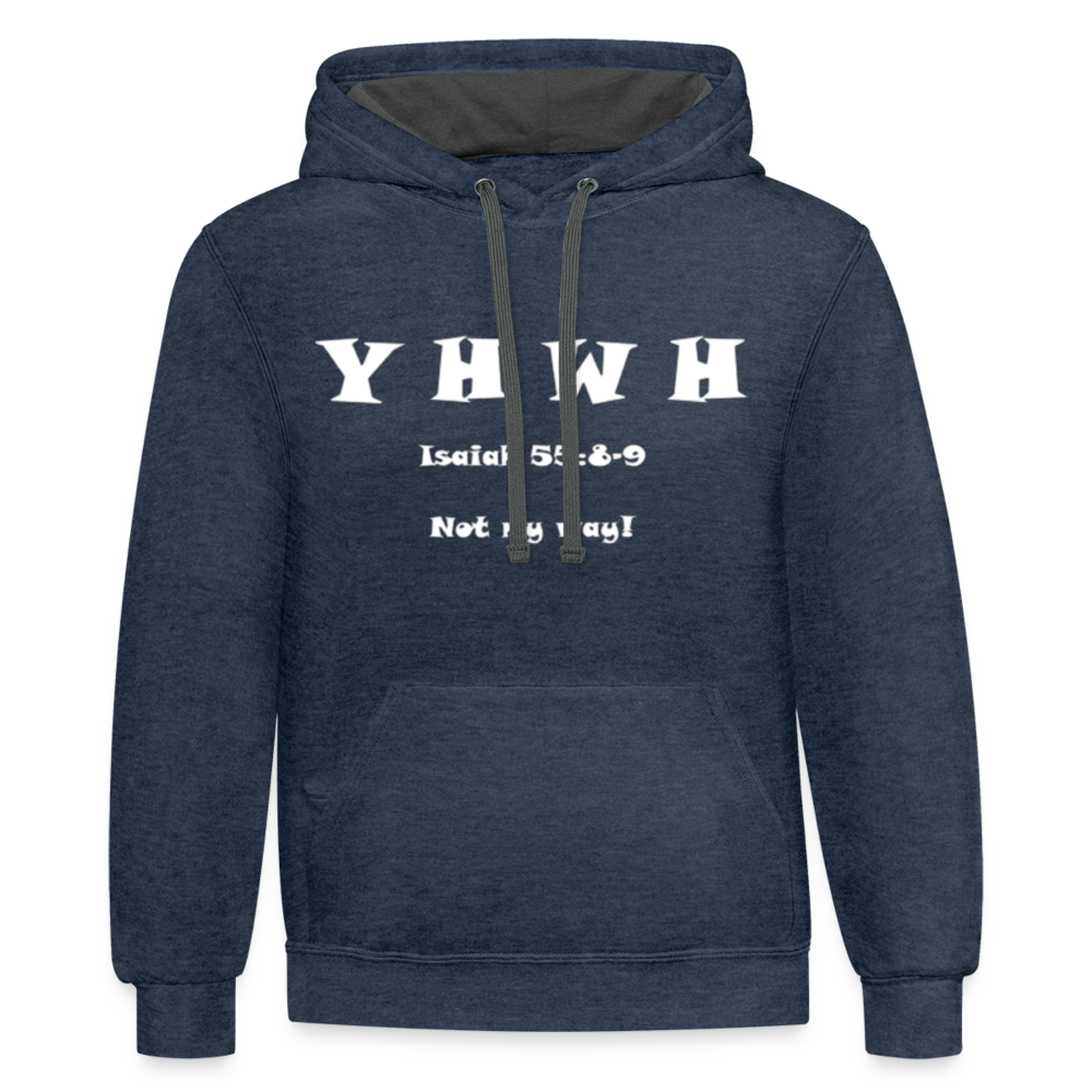 Contrast Hoodie - indigo heather/asphalt