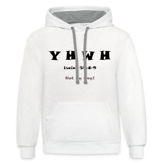Contrast Hoodie - white/gray