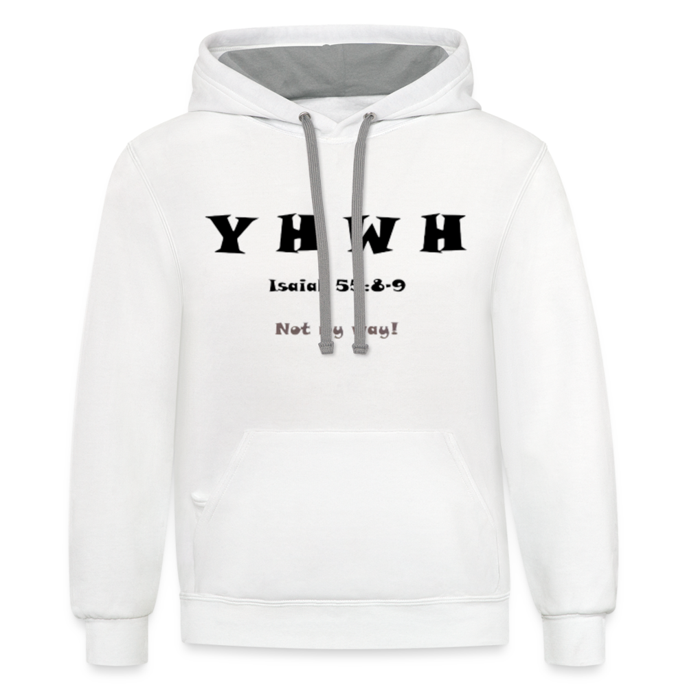 Contrast Hoodie - white/gray