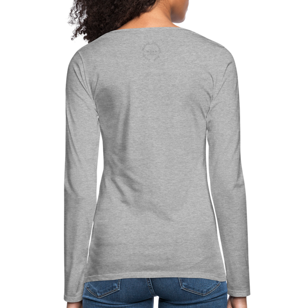 Walking In Purpose/Minding My Business Women's Premium Long Sleeve T-Shirt - heather gray